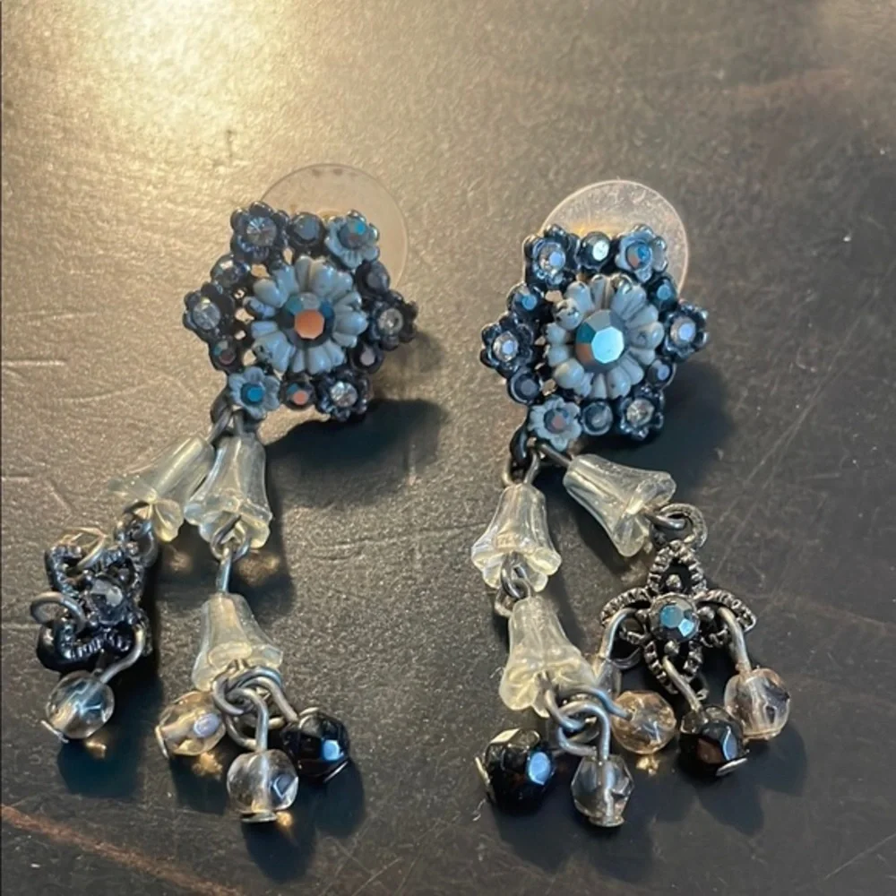 Boho drop crystal earrings